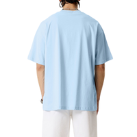T-shirt Homme Oversize Personnalisé avec Logo OEM, Coton Lourd 100%, Manches Courtes Unies, Impression Graphique, Vente en Gros TKAN0929