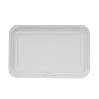 Récipient alimentaire biodégradable sans PFAS emballage à emporter jetable biodégradable 9 "X 6" 2 compartiments déjeuner Bento boîte à clapet