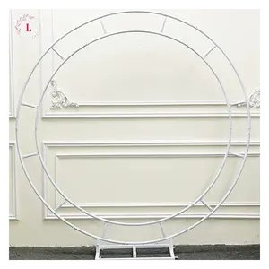 Customized Wedding Party Decoration Event Round Gold Metal Frame Circle Backdrop Stand Arch