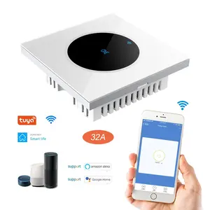 Personalizado 86mm reino unido padrão 40a wifi smart touch switch para ar-condicionado telefone app controle remoto