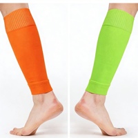Manchons de compression professionnels pour mollets de football, chaussettes de protection pour protège-tibias, protection respirante en mélange polyester-coton, chauffe-jambes