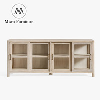 Meuble TV et buffet de salon en bois au design antique moderne avec portes, meuble de rangement personnalisé