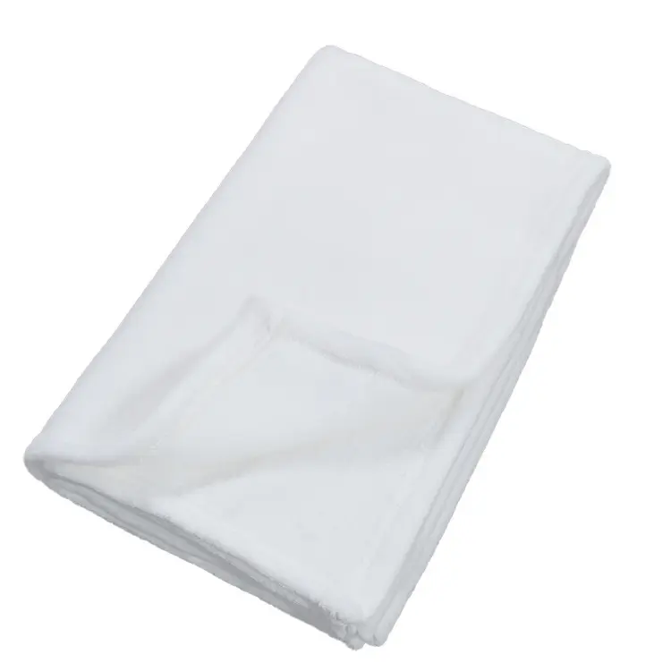 100% polyester custom printed design 3d digital sublimation blank white recycled decorative mink blanket
