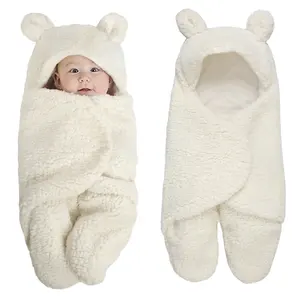 Bebek pamuk kaşmir bebek battaniye uyku Wrap kış kundak battaniye yenidoğan bebek bebe bebe