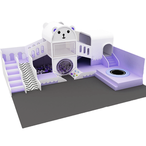 Toboggan en plastique blanc jeu souple <span class=keywords><strong>piscine</strong></span> à balles château coquin pour bébé équipement de terrain de jeu intérieur - Product Image 5