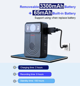 Kingtop Live Video View Caméra portable avec port corporel Durée d'enregistrement longue durée de <span class=keywords><strong>9</strong></span> heures - Product Image 4