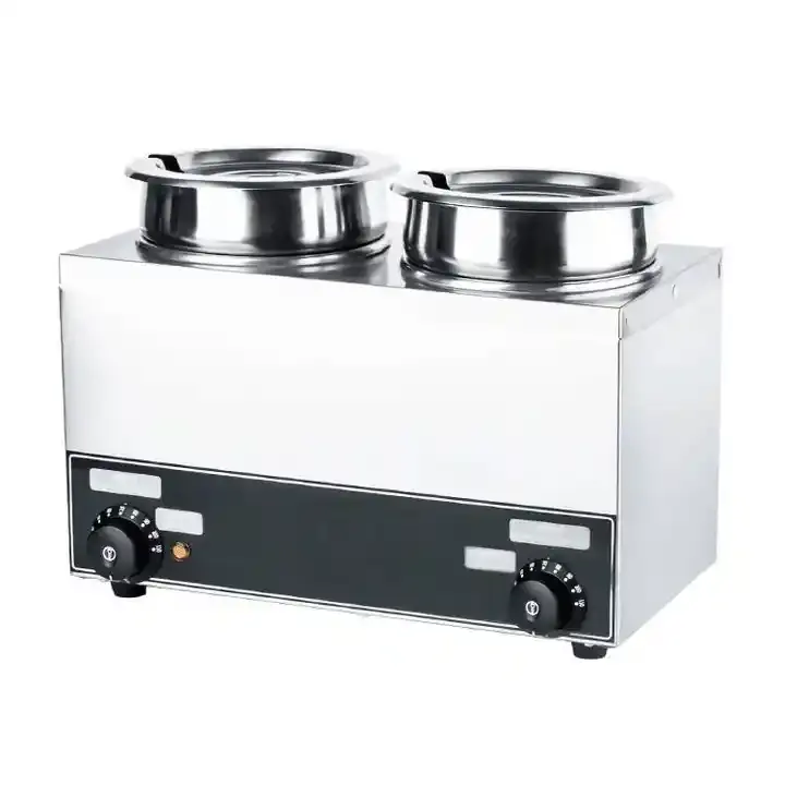 Bain Marie peralatan dapur restoran, penghangat elektrik prasmanan untuk katering komersial Bain Marie