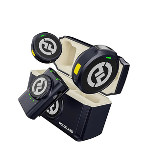 Hollyland LARK M2 máy ảnh màu đen phiên bản không dây Lavalier <span class=keywords><strong>Microphone</strong></span> 300m phạm vi 10h cuộc sống Micro không dây - Product Image 1