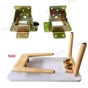 Cold Rolled Steel Furniture <b>Table</b> Legs <b>Foldable</b> Locking 90 Degree Bracket Hinge <b>with</b> Modern Design for Kitchen & Home Office - Product Image 4
