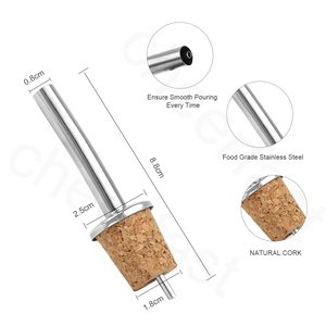 Verseurs de liqueur bouteille bouteille, bouchon de liège en bois, verseurs de vin rouge sec huile bière flacon de <span class=keywords><strong>Champagne</strong></span>, bouteille <span class=keywords><strong>bec</strong></span> de bouteille, <span class=keywords><strong>verseur</strong></span> de vin en acier inoxydable - Product Image 6