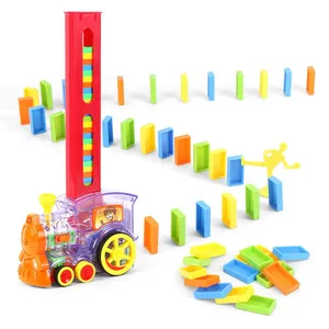 Nouveau Design 60 pièces lumière éducative électrique pose automatique dominos train jouets pour enfants - Product Image 1