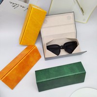 Étui à lunettes rigide pliable coloré avec logo personnalisé, boîte à lunettes personnalisable, accessoires pour lunettes, boîtes