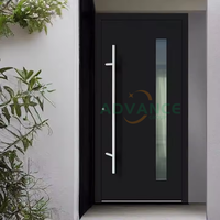 Porte blindée européenne pour maison, porte d'entrée extérieure, porte de sécurité, design moderne, porte en acier et aluminium pour hôtel