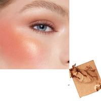 Private Label Palette de fard à joues 2 en 1 imperméable et résistante à la sueur Palette de fard à joues surligneur Contour Palette de fard à joues