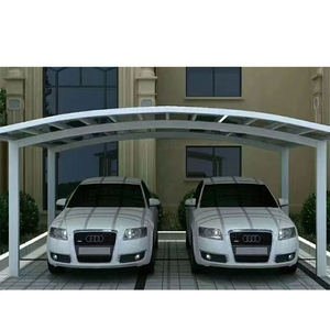 One Car 3m(W)6m(L) Outdoor Aluminum Alloy Sun Shed High-Low Terrace Villa <b>Pavilion</b> with Rain Guard for Courtyard Yard Hotel - Product Image 6
