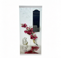 Armoire en acier imprimée en 3D de taille familiale, multi-compartiments, en métal, avec miroir