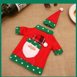 <b>Christmas</b> Decoration Wine Bottle Cover <b>Christmas</b> Embroidery Cartoon Wine Bottle Cover <b>Christmas</b> Day <b>Table</b> Decoration - Product Image 5