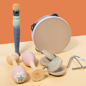 Wholesale Orff <b>Percussion</b> <b>Instrument</b> Hammer Drum Rattle <b>Percussion</b> <b>Instrument</b> Set Early Education Wooden - Product Image 4