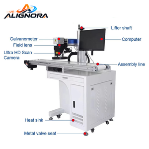 Fiber 20w 30w 50w 60W 100w JPT CCD Automatic Cabinet Fiber Laser Fiber Marking <b>Engraving</b> <b>Machine</b> With Camera Conveyor Belt - Product Image 5