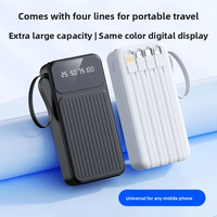 Logo personnalisé 22.5W Batterie externe haute capacité 30000mAh Chargeur de téléphone portable portable USB Micro Type-C Chargement avec prise