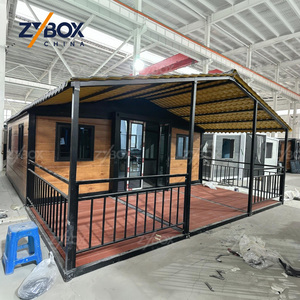 Casa Contenedor Expandible <span class=keywords><strong>de</strong></span> 20 pies con Terraza Extendida, Villa Modular Prefabricada para <span class=keywords><strong>Jardín</strong></span>, 2 Dormitorios, Refugio en el <span class=keywords><strong>Jardín</strong></span> - Product Image 2