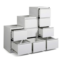 Armoires à tiroirs en acier blanc de qualité industrielle - Unités de stockage empilables haute capacité pour entrepôt et bureau