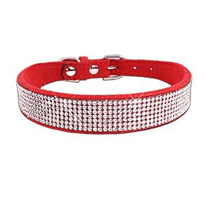 Collar de cristal para mascotas, accesorio de terciopelo de estilo coreano, dorado, pequeño, mediano y grande, venta al por mayor - Product Image 5