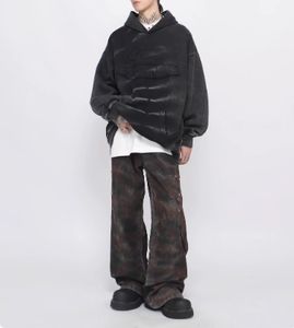 Streetlux 2024 nuevo Premium nuevo diseño calle algodón estampado costura parche bordado Vintage pulóver hombres ácido lavado Sudadera con capucha - Product Image 1