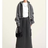 Veste Courte en Polaire Doublée Effet Vieilli Vintage pour Femme Automne Hiver 2026 Style Harajuku