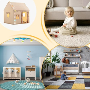 <span class=keywords><strong>Tenda</strong></span> per Bambini Lavabile Quattro Stagioni con Tetto a Rete, Una Camera da Letto, Luci Stellari e Bandiere, Borsa per il Trasporto, per Uso Interno/Esterno - Product Image 5