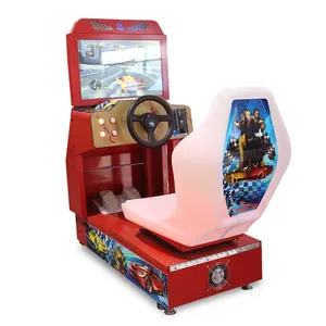 Máquina de juego de carreras de simulador de coche de arcade para niños con monedas