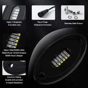 Kingshowstar ha aggiornato 24led RGBW Kit di luce Rock durevole di alta qualità per camion invia una richiesta per ottenere più sconti e regali - Product Image 3