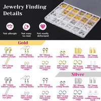 Kit d'outils de fabrication de bijoux DIY, kit de fournitures pour la création de bijoux, kit de réparation d'accessoires de bijoux à 24 compartiments