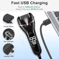 Kit de ponceuse électrique rechargeable pour pieds, avec écran LCD, étanche, avec 4 têtes de rouleaux, ensemble d'outils de pédicure