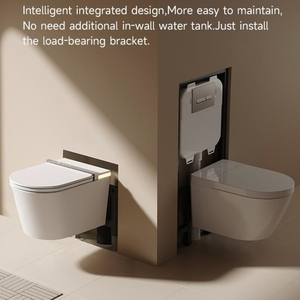 Tường treo nhà vệ sinh thông minh tường treo gốm WC nhà vệ sinh thông minh nắp điện thông minh tự động mở tường thông minh treo nhà vệ sinh - Product Image 5