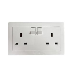 ซ็อกเก็ตแผงสัมผัสสวิตช์เดี่ยวมาตรฐานอังกฤษเต้ารับติดผนัง10A 250V พร้อมวัสดุ PC และแก้ว - Product Image 1
