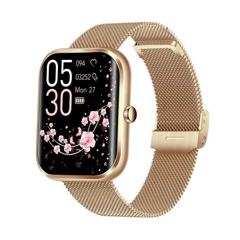 Jam tangan pintar layar sentuh penuh inci Pria Wanita AK58 jam tangan  olahraga kebugaran panggilan BT jam tangan pintar Digital