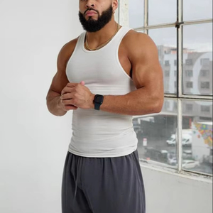 Gilet da ginnastica XL di alta qualità da <span class=keywords><strong>uomo</strong></span> con Logo personalizzato in cotone poliestere <span class=keywords><strong>a</strong></span> <span class=keywords><strong>coste</strong></span> <span class=keywords><strong>canotta</strong></span> Casual muscolatura in maglia - Product Image 1