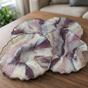 Posavasos Cuadrados de Resina Ecológicos de la Mejor Calidad, Modelo Decorativo para Hogares con Temática de Playa a Bajo Precio por TAQI CRAFTS - Product Image 6