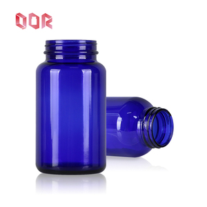 Bouteille en verre personnalisée, flacon en verre bleu transparent, emballage pharmaceutique en verre pour produits de santé avec bouchon à vis - Product Image 4