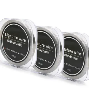 ลวดผูกจัดฟันแบบกลม ขนาด 25 มม. / .010 นิ้ว น้ำหนัก 40 กรัม 1 ม้วน - Product Image 1