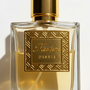 Etiqueta Metálica Personalizada para Perfume, Venta Caliente de Fábrica 2025, Etiqueta Metálica 3D en Relieve, Etiqueta para Envase de Perfume - Product Image 1