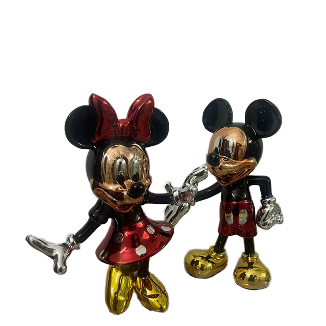 Wholesale Jiazhen Fashion Painted Multiple Colors Minnie Mice 28cm Cartoon Resin Statue TV Movie Character Figurine Table Home