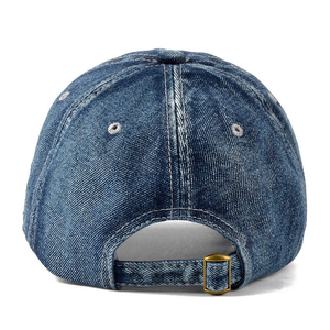 Cappellino da Baseball Unisex in Denim Terry Oxford con Logo Personalizzato, Effetto Acid Wash e Stampa Ricamata - Product Image 4