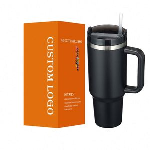 Reusable Leak Proof Travel Insulated Vacuum Sublimation <b>40Oz</b> <b>Tumbler</b> <b>With</b> <b>Handle</b> - Product Image 1