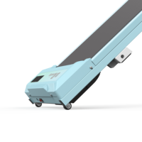 Tapis de marche compact pour petit espace, sous le canapé, avec rangement, 1-6 km/h, télécommande, suivi par application, moteur silencieux, pour les pas quotidiens