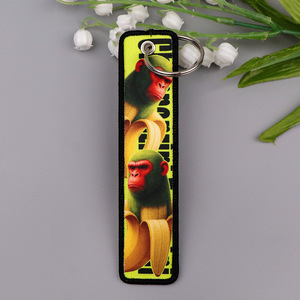 Usine Tung Tung Tung Sahur <span class=keywords><strong>Doudou</strong></span> Brainrot Requin Animal <span class=keywords><strong>Broderie</strong></span> Porte-clés Étiquette Dessin Animé Anime Porte-clés <span class=keywords><strong>Broderie</strong></span> Jet Tag - Product Image 4