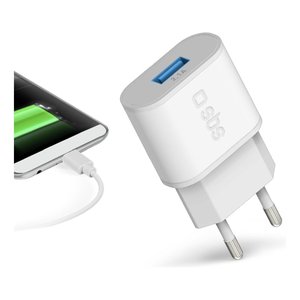 USB Type-A WALL CHARGER 10W Fast White TETR1USB2AWFAST - Product Image 1