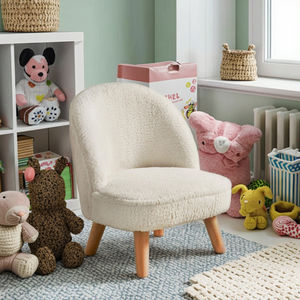 أثاث غرفة المعيشة لينة Boucle تيدي من جلد الغزال الأطفال أريكة كرسي - Product Image 3