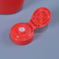 Bouteilles à presser en plastique recyclable de qualité alimentaire pour sauce au miel, 330 ml, 500 g, bouteilles à presser pour condiments avec bouchon rouge pour le ketchup